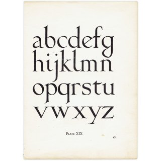 レタリング タイポグラフィ アルファベット 小文字 1936年 イギリス ヴィンテージ プリント  1101