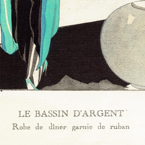 アンティーク　リトグラフ　バルビエ　1921年　ガゼットデュボントンから アンティーク リトグラフ バルビエ 1921年 ガゼットデュボントン