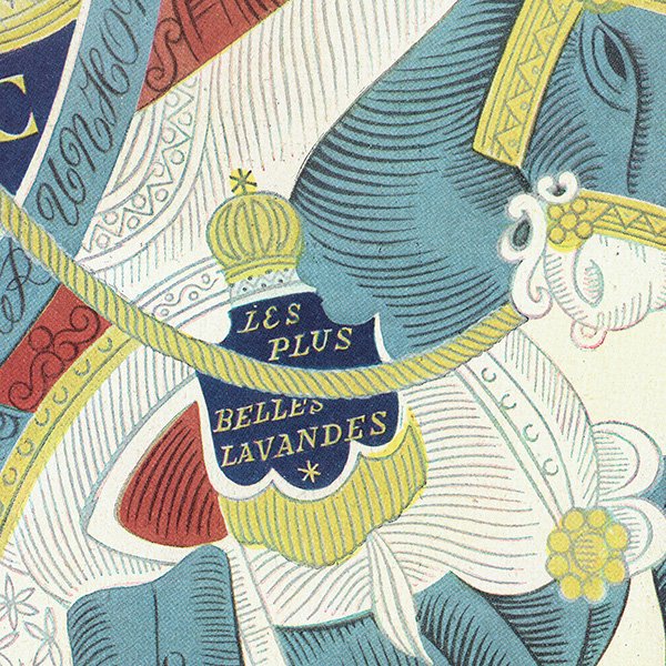 フランス ヴィンテージ広告 / CARON キャロン 香水 プール・アン・オム 騎士（ヴィンテージ広告）1947年 0390