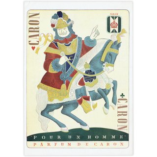 フランス ヴィンテージ広告 / CARON キャロン 香水 プール・アン・オム 騎士（ヴィンテージ広告）1947年 0390