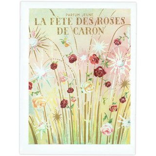 フランス ヴィンテージ広告 / CARON キャロン 香水 ROSE バラ （ヴィンテージ広告）1952年 0399