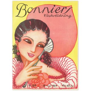スウェーデンの古い雑誌表紙 Bonniers Veckotidning 1925年5月16日号 (カバーアート) 1116