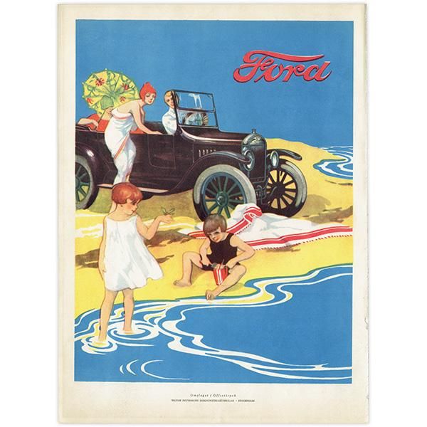 フォード (Ford) 1925年 スウェーデンの古い車の広告