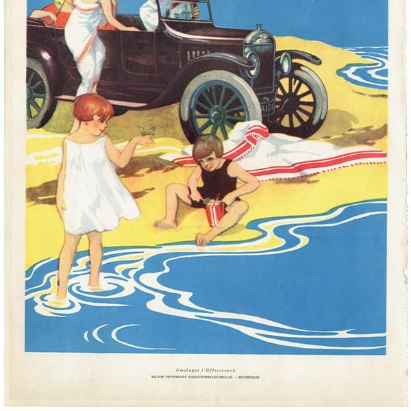 フォード (Ford) 1925年 スウェーデンの古い車の広告（ヴィンテージ