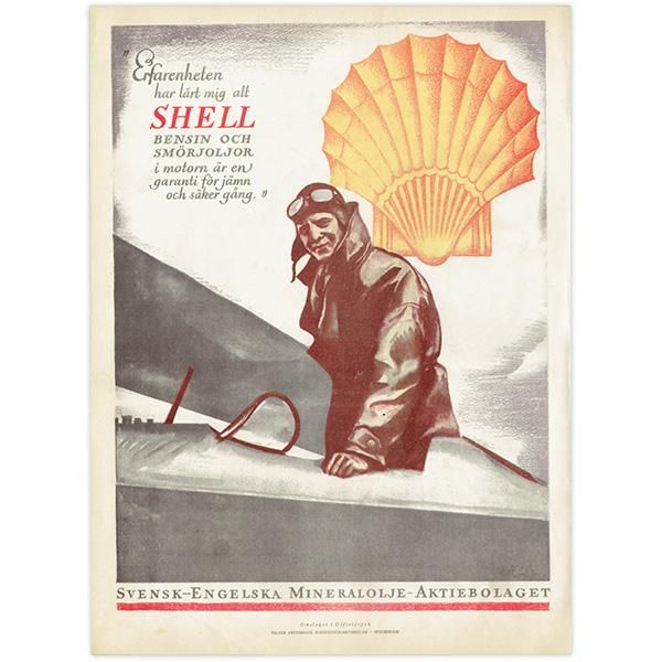 SHELL（シェル）スウェーデンのヴィンテージ広告 北欧デザイン
