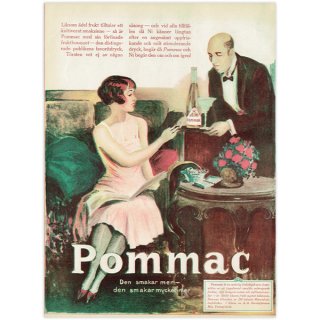Pommac（ポマック）スウェーデンの発泡性ソフトドリンク ヴィンテージ広告 北欧デザイン /  1925年 0412