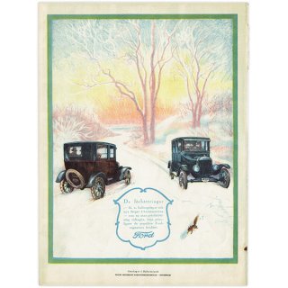フォード (Ford) 1925年 スウェーデンの古い車の広告（ヴィンテージ広告） 0189