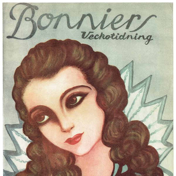 スウェーデンの古い雑誌表紙 Bonniers Veckotidning 1925年11月7日号 (カバーアート) 1139