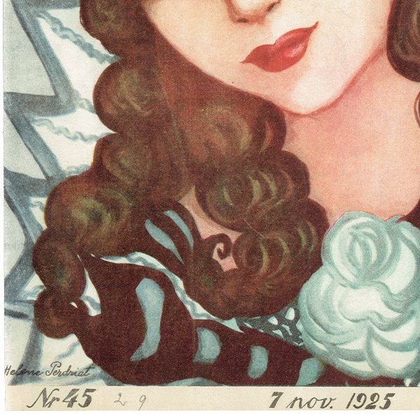 スウェーデンの古い雑誌表紙 Bonniers Veckotidning 1925年11月7日号 (カバーアート) 1139