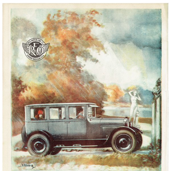レオ・モーター・カー・カンパニー (REO MOTOR CAR) 1925年 スウェーデンの古い車の広告（ヴィンテージ広告） 0191