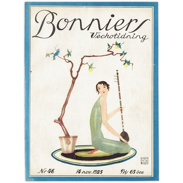 スウェーデンの古い雑誌表紙 Bonniers Veckotidning 1925年11月14日号