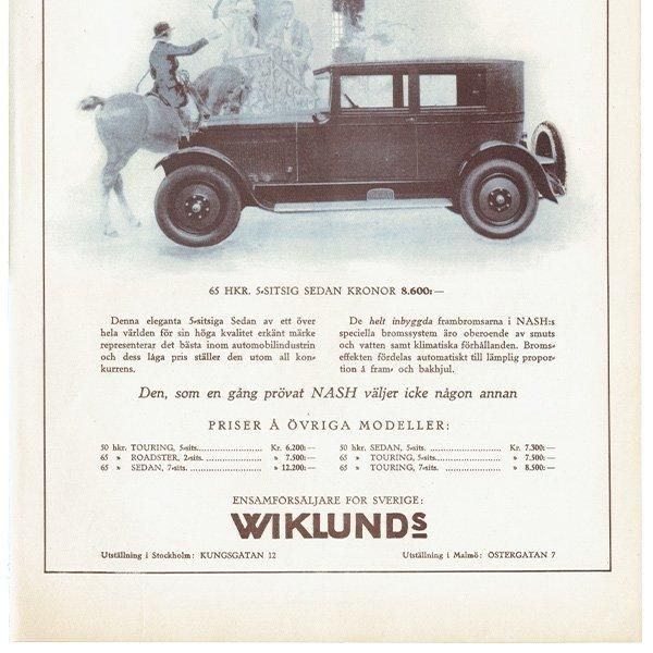 NASH ナッシュ クラシックカー 1925年 スウェーデンの古い車の