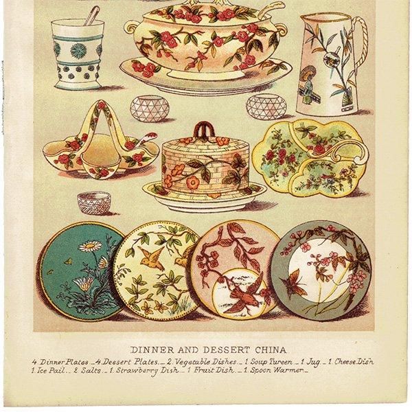 ߥӡȥβܤ DINNER AND DESSERT CHINA 1895ǯ ꥹƥץ 0136