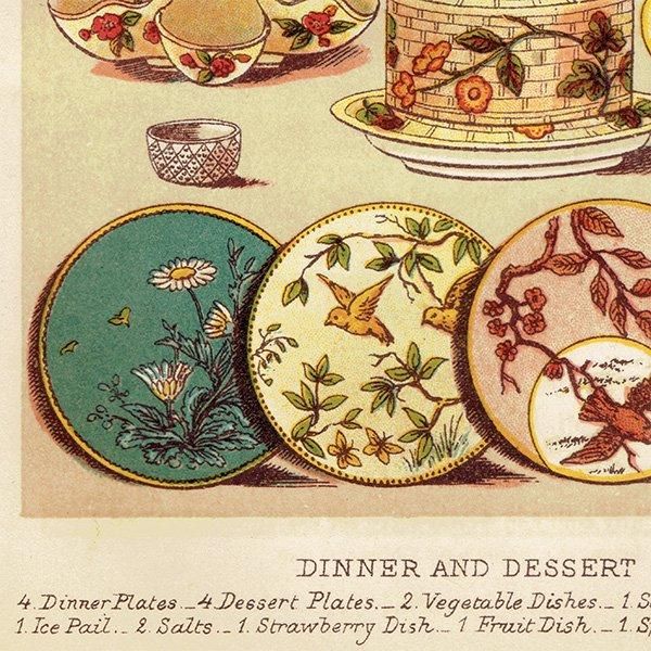 ߥӡȥβܤ DINNER AND DESSERT CHINA 1895ǯ ꥹƥץ 0136