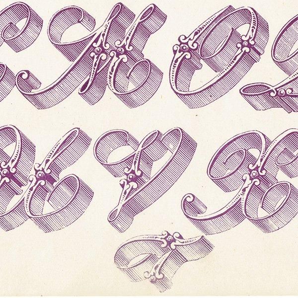 ե٥å Ornamental Riband ʸ ꥹ ƥץ 1900ǯ 1008