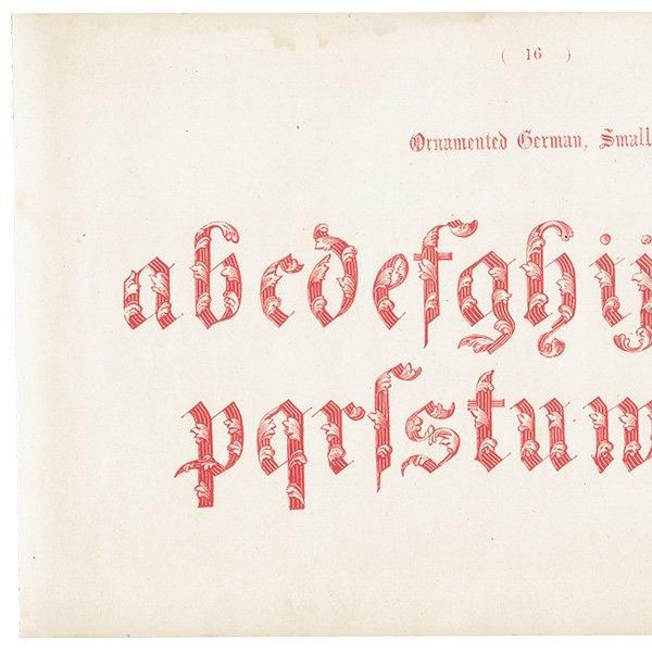 ե٥å Ornamented German Small ʸ ݥե ꥹ ƥץ 1900ǯ 1018