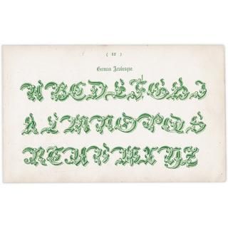 ե٥å German Arabesque ʸ ݥե ꥹ ƥץ 1900ǯ 1019