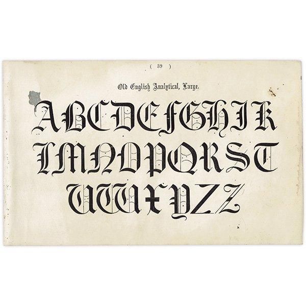 ե٥å Old English Analgtical, Large ʸ ݥե ꥹ ƥץ 1900ǯ 1021