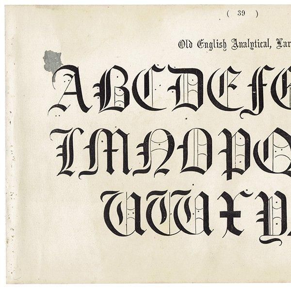 ե٥å Old English Analgtical, Large ʸ ݥե ꥹ ƥץ 1900ǯ 1021