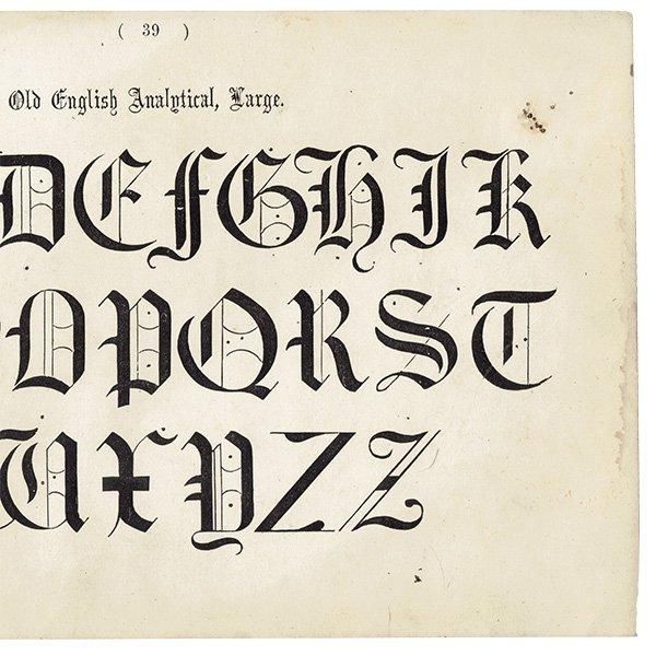 ե٥å Old English Analgtical, Large ʸ ݥե ꥹ ƥץ 1900ǯ 1021