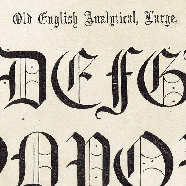 ե٥å Old English Analgtical, Large ʸ ݥե ꥹ ƥץ 1900ǯ 1021