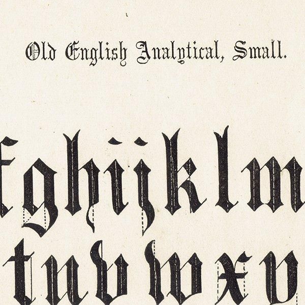 ե٥å Old English Analgtical, Small ʸ ݥե ꥹ ƥץ 1900ǯ 1022