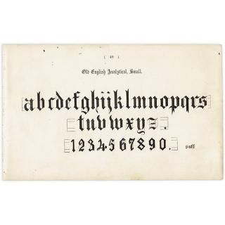 ե٥å Old English Analgtical, Small ʸ ݥե ꥹ ƥץ 1900ǯ 1022