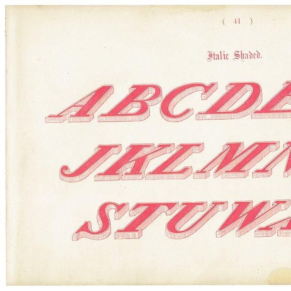 ե٥å Italic Shaded ʸ ݥե ꥹ ƥץ 1900ǯ 1023