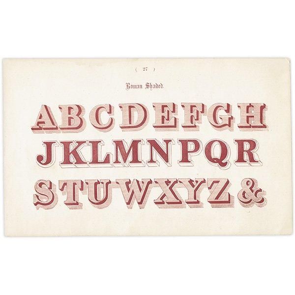 ե٥å Roman Shaded ޥ ʸ ݥե ꥹ ƥץ 1900ǯ 1025