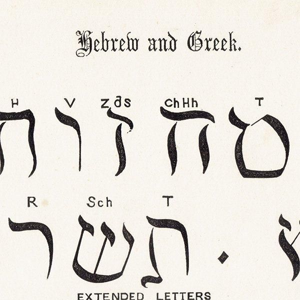 ե٥å Hebrew and Greek  ʸ ݥե ꥹ ƥץ 1900ǯ 1031