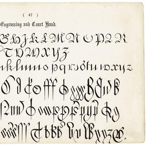 ե٥å Engrossing and Court Hand ݥե ꥹ ƥץ 1900ǯ 1032
