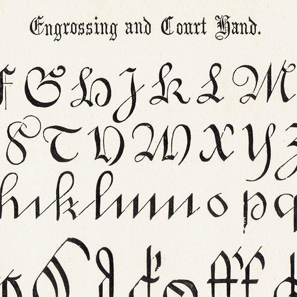 ե٥å Engrossing and Court Hand ݥե ꥹ ƥץ 1900ǯ 1032