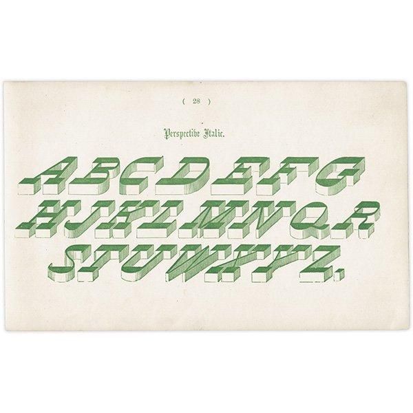 ե٥å Perspectibe Italic ʸ ݥե ꥹ ƥץ 1900ǯ 1035