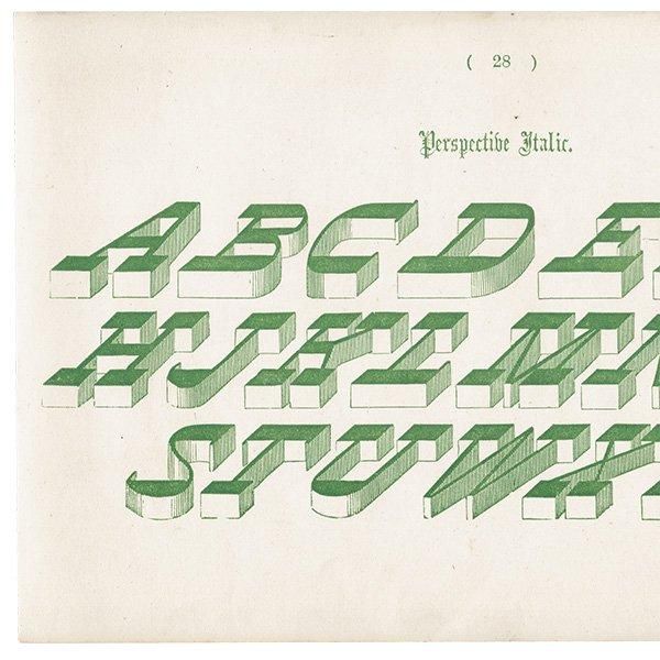 ե٥å Perspectibe Italic ʸ ݥե ꥹ ƥץ 1900ǯ 1035