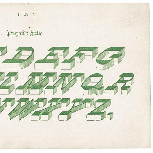 ե٥å Perspectibe Italic ʸ ݥե ꥹ ƥץ 1900ǯ 1035