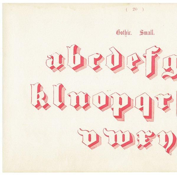 ե٥å Gothic Small ʸ ݥե ꥹ ƥץ 1900ǯ 1036
