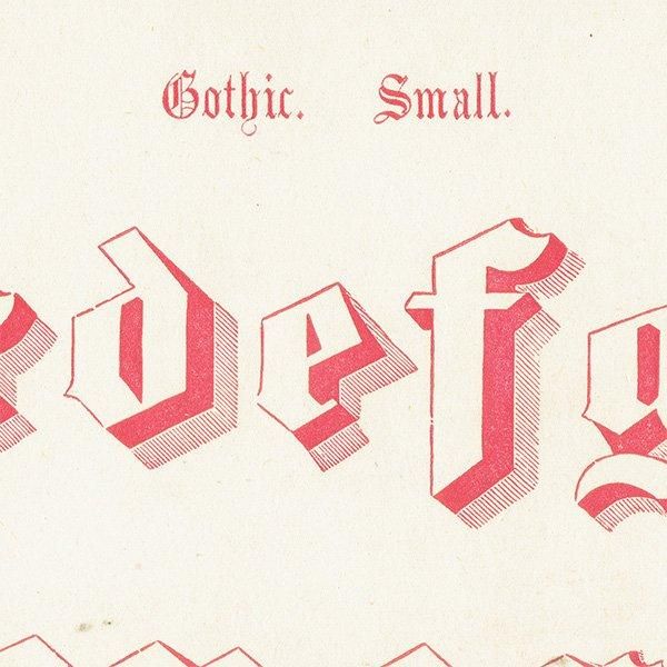 ե٥å Gothic Small ʸ ݥե ꥹ ƥץ 1900ǯ 1036
