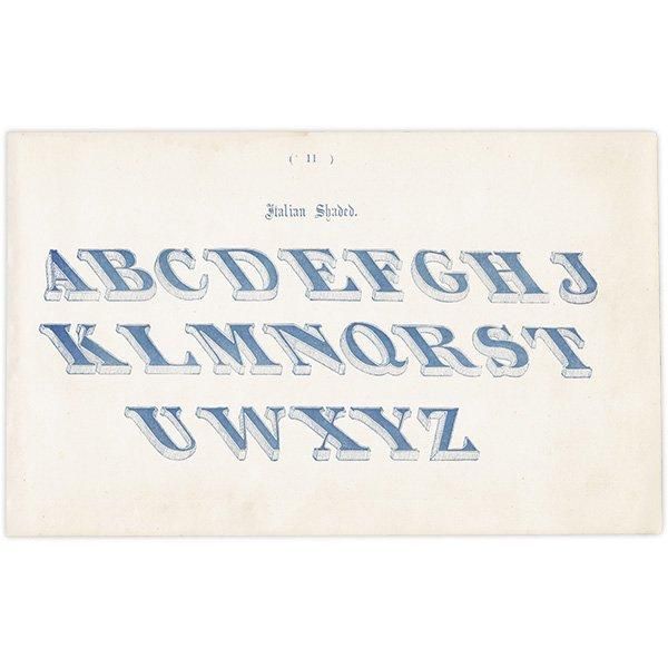 ե٥å Italian Shaded դå ʸ ݥե ꥹ ƥץ 1900ǯ 1042