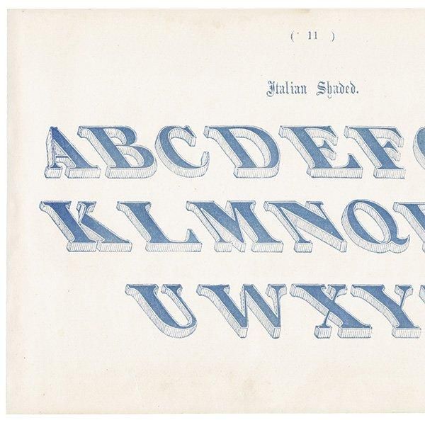 ե٥å Italian Shaded դå ʸ ݥե ꥹ ƥץ 1900ǯ 1042