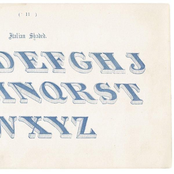 ե٥å Italian Shaded դå ʸ ݥե ꥹ ƥץ 1900ǯ 1042