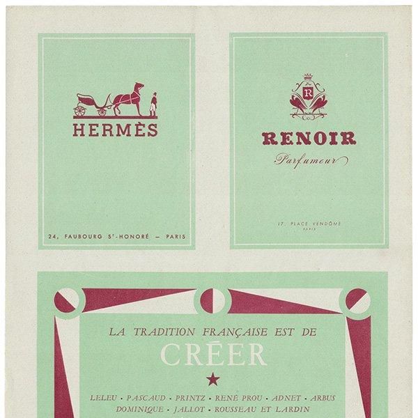 Hermès  RENOIR CREER ե󥹤θŤʥơ 1944ǯ 0505