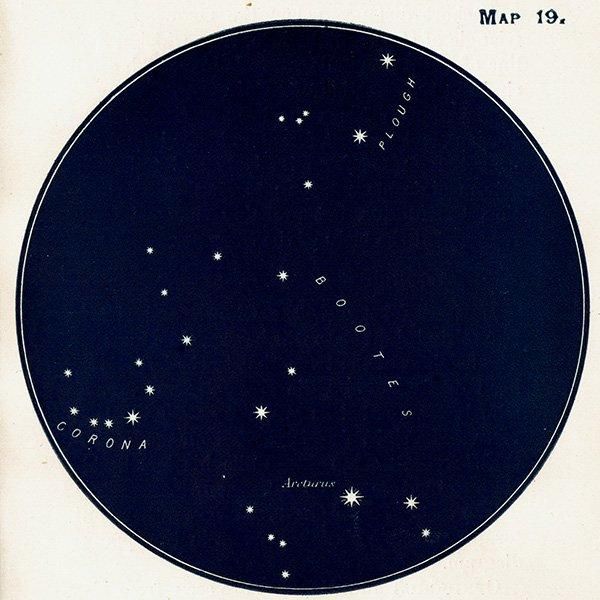 ŷʸء Bootesʤ¡Corona Borealisʤ¡ Map19 1909ǯ ꥹ ƥ ץ | 1019