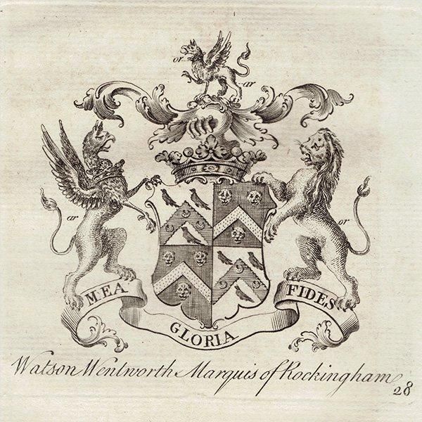 英国貴族の紋章 「Watson Wentworth Marquis of Rockingham 英国貴族の紋章 「Watson Wentworth Marquis of Rockingham