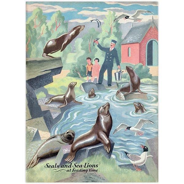Seals and Sea-Lions at Feeding time ӥΥ饷ȥ 1948ǯ ꥹ ơץ 1010