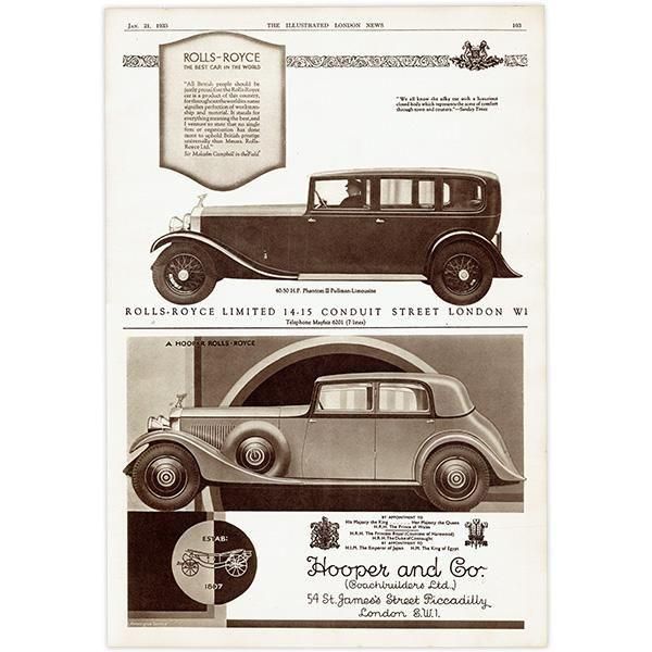 륹ROLLS - ROYCEHooper and Co. 1933ǯ ǥ ơ 0196