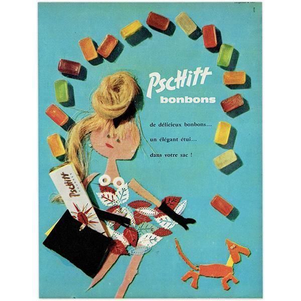 PSCHITT bonbons / ǥ 1962ǯ ե󥹤θŤʥơ  0525