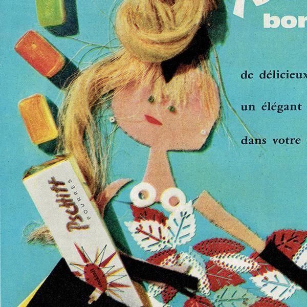 PSCHITT bonbons / ǥ 1962ǯ ե󥹤θŤʥơ  0525