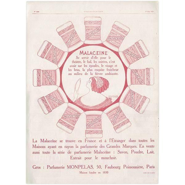 Malaceine  MONPELAS PARIS 1920ǯ ե󥹤θŤʥơ  0533