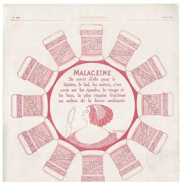 Malaceine  MONPELAS PARIS 1920ǯ ե󥹤θŤʥơ  0533