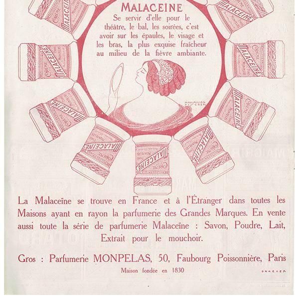Malaceine  MONPELAS PARIS 1920ǯ ե󥹤θŤʥơ  0533